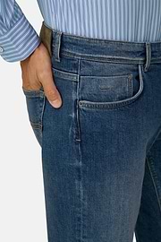 Jeans in Medium Blue Stretch Denim, Medium Blue, thumb, 3