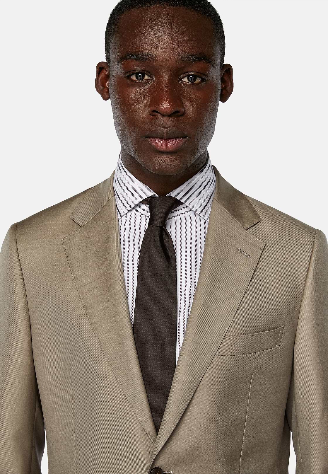 Taupe Pure Wool Suit, Taupe, hi-res