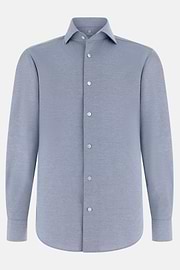 Polohemd Aus Japanischem Jersey Regular Fit, Indigo, thumb, 6