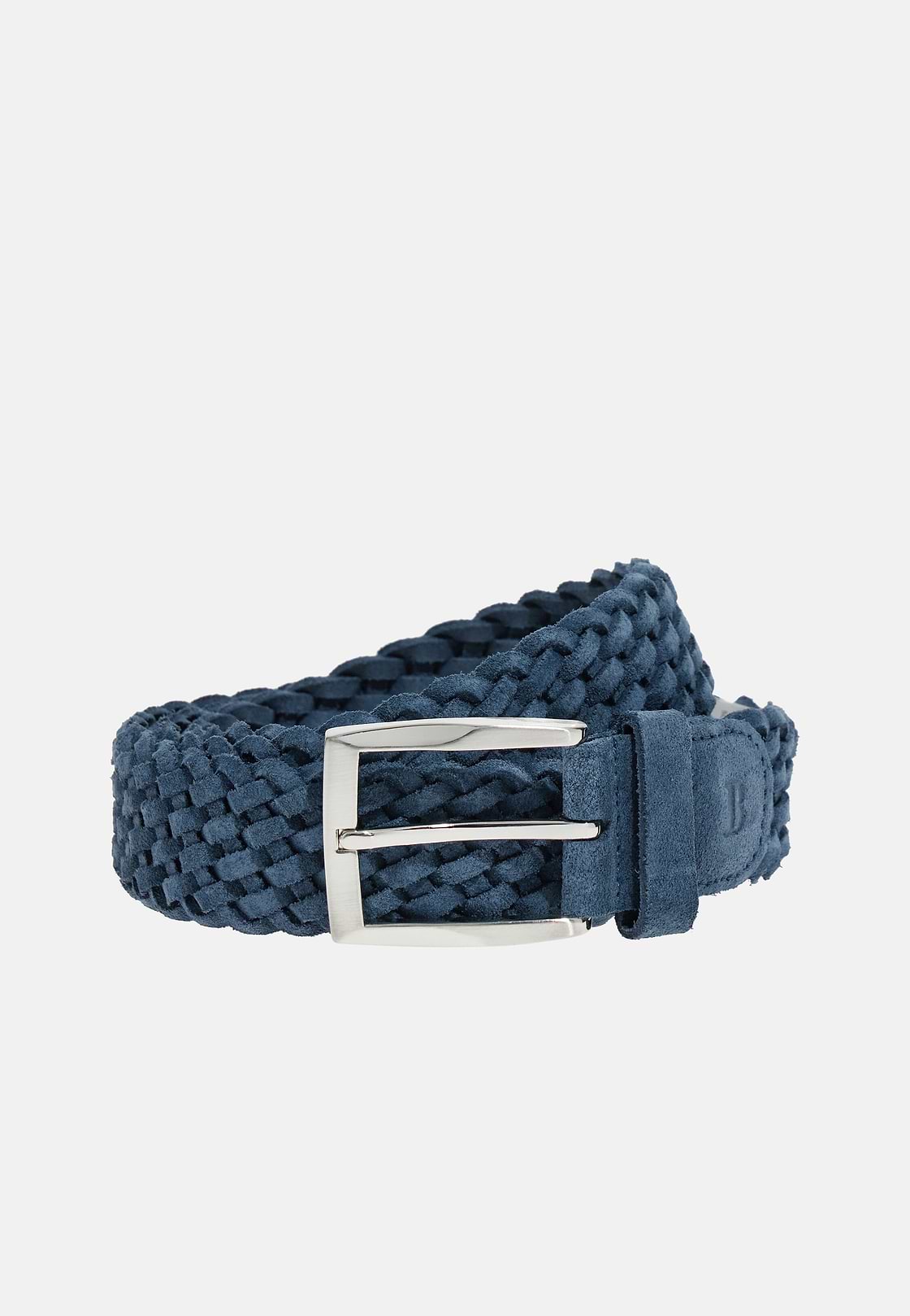 Flechtgürtel Aus Veloursleder, Indigo, hi-res