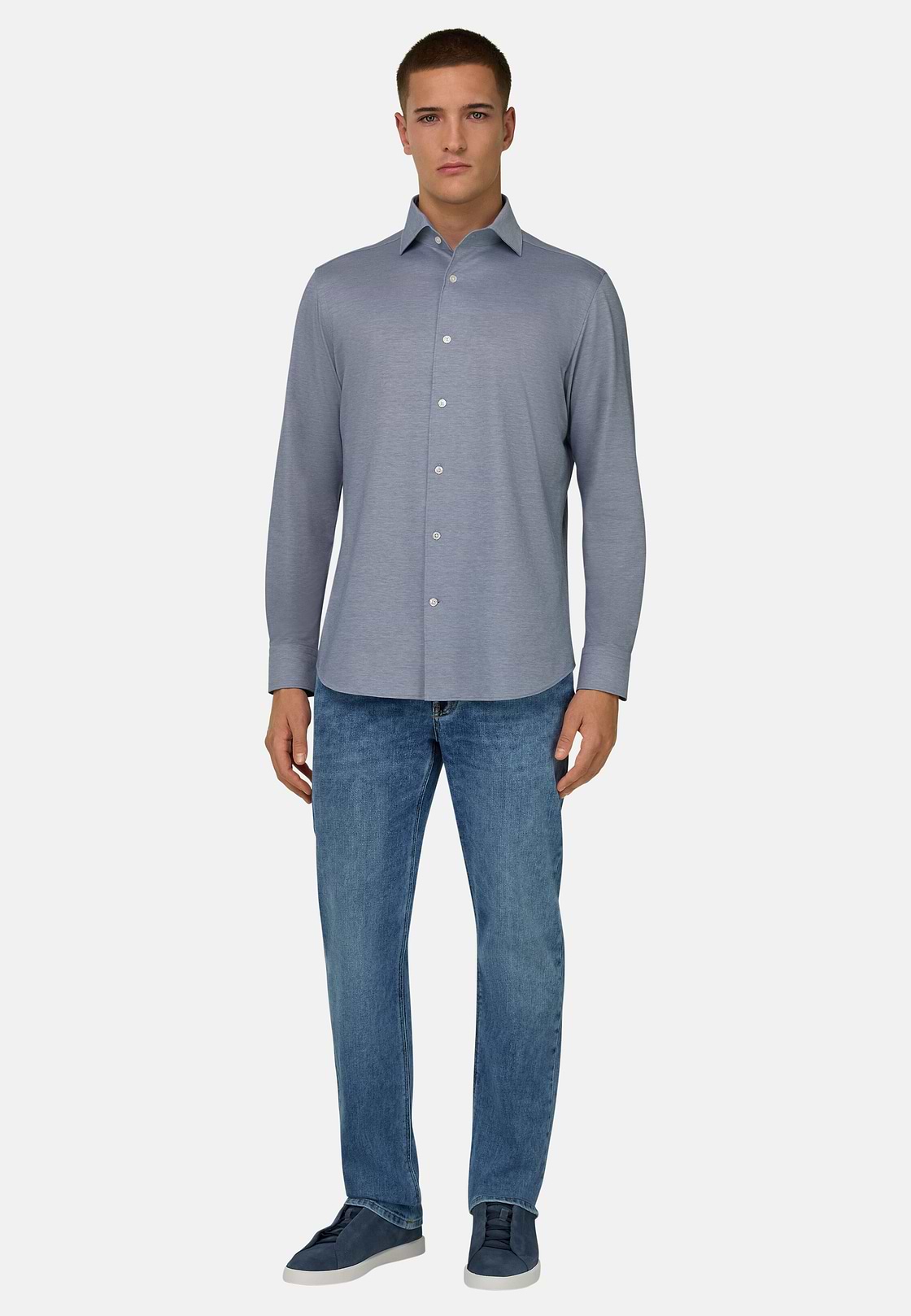 Niebieskie jeansy ze stretchem, Medium Blue, hi-res, 2