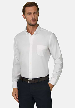 Regular Fit Pinpoint Cotton Shirt