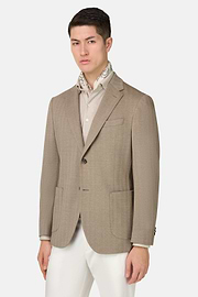 Giacca Resca In Misto Cotone B Jersey, Taupe, thumb, 2