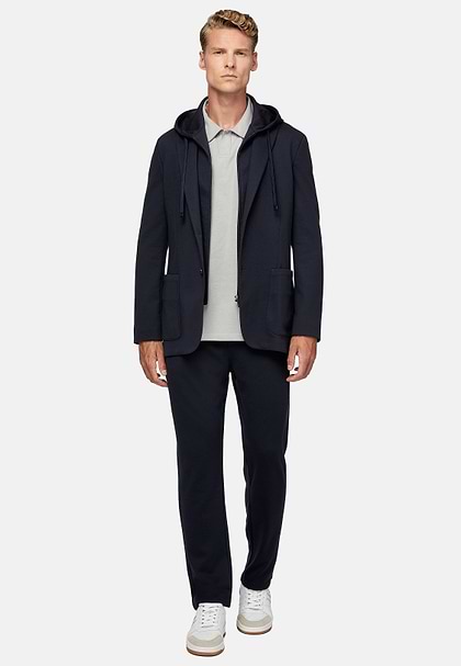 Giacca Felpa Madison Navy Blu In Misto Cotone Uomo Boggi Milano