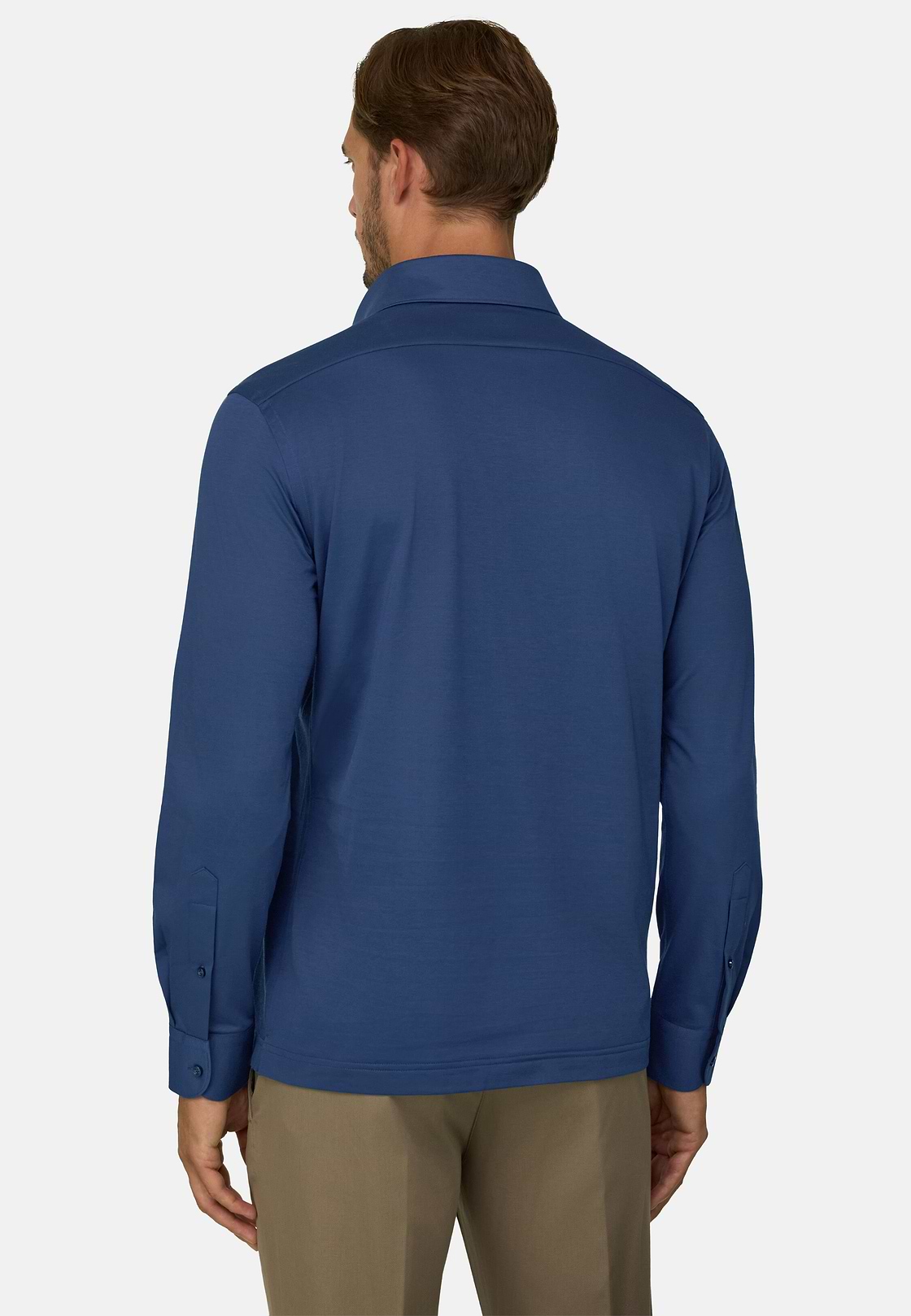 Polo En Jersey Japonais, bleu marine, hi-res, 4