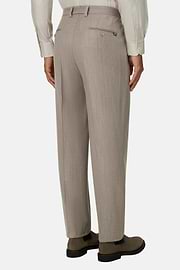 Hose aus melierter Woll-Kaschmir, Sand, thumb, 5
