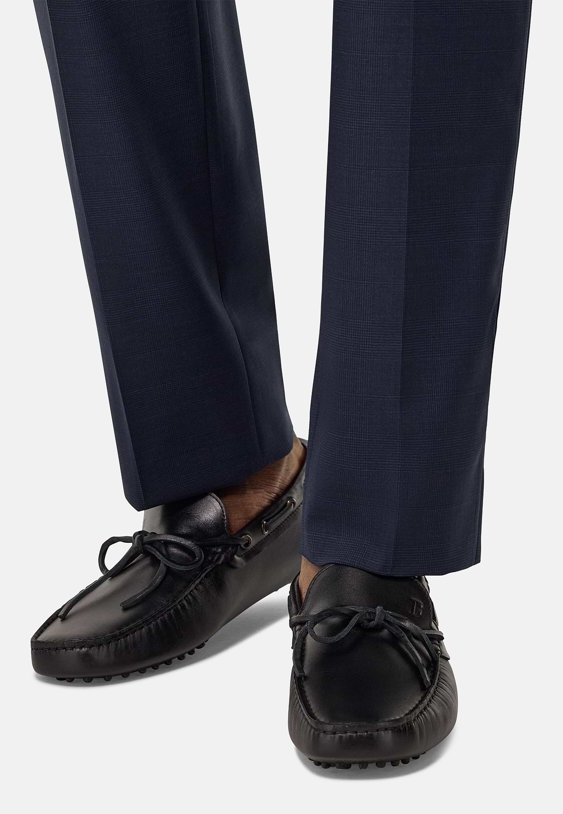 Wind Leather Loafers, Black, hi-res