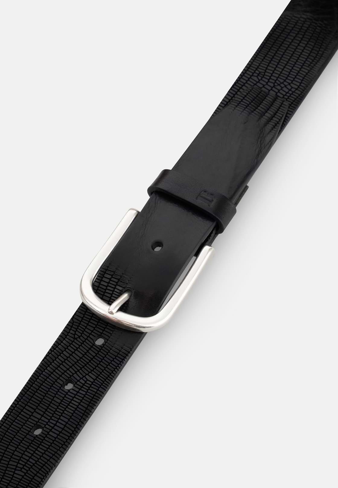 Belt Printed Leather, Black, hi-res, 3