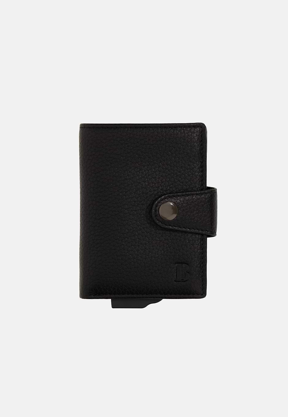 Porte-Cartes En Cuir, Noir, hi-res