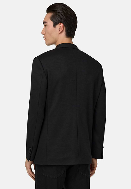 B Jersey Pure Wool Jacket, Black, hi-res