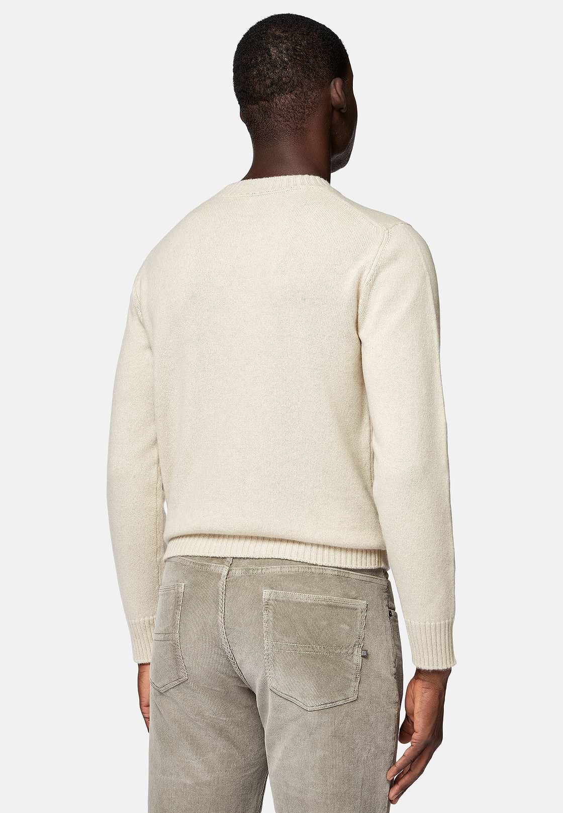 Sand Crew Neck Cashmere Jumper, Sand, hi-res