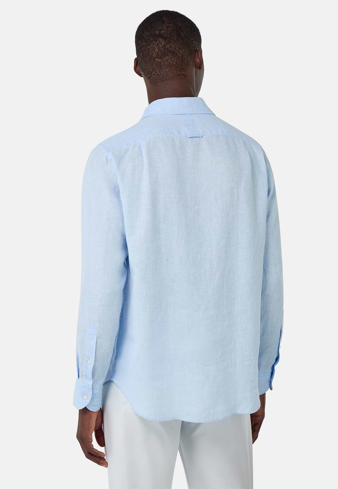 Regular Fit Linen Shirt, Light Blue, hi-res