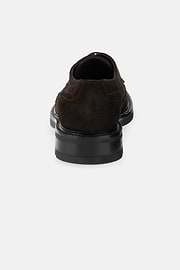 Derby Shoes in Suede Leather, Dark brown, thumb, 5