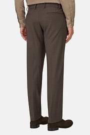 Trousers in Stretch Flannel, Brown, thumb, 5