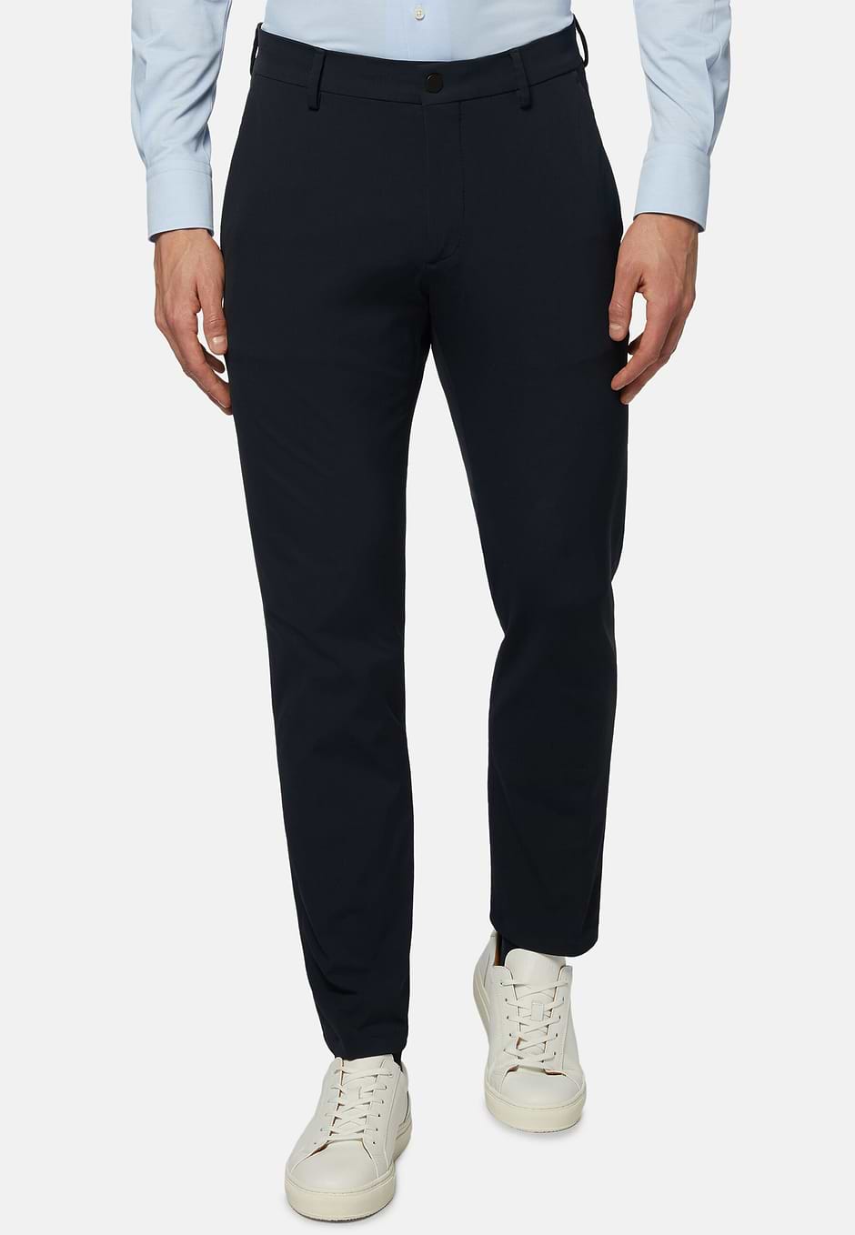 B Tech Stretch Performance Nylon Trousers, Navy blue, hi-res
