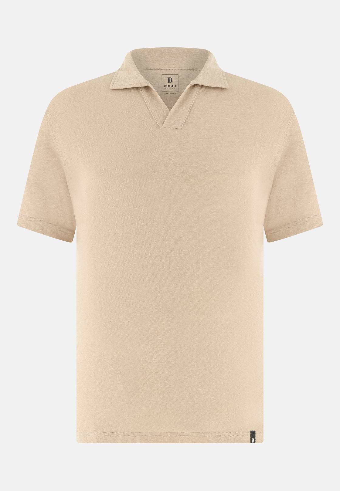 Polo En Jersey De Lin Extensible, Sable, hi-res, 5