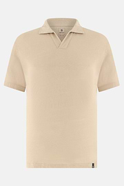 Polo En Jersey De Lin Extensible, Sable, thumb, 5