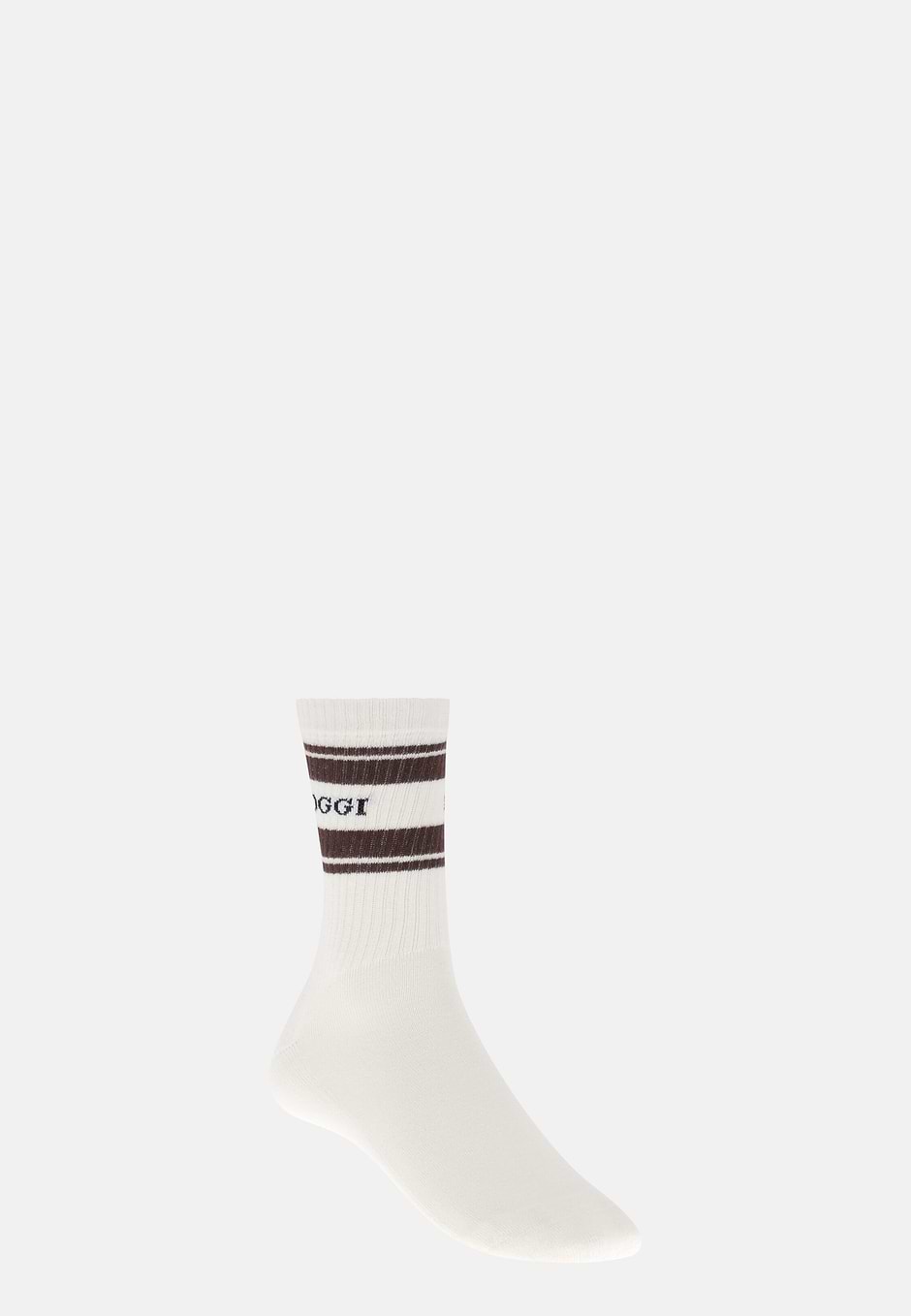 Calcetines con Motivos de Rayas y Logotipo, Crema, hi-res