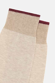 Mikrostreifen-Socken, Creme, thumb, 3