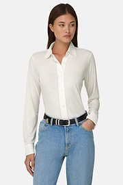 Polo Shirt in Jersey, White, thumb, 1
