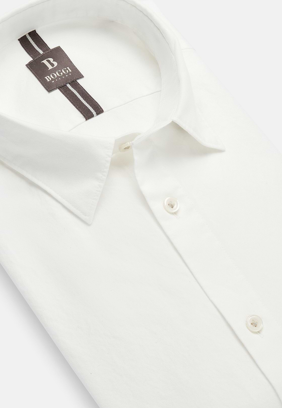 Camisa De Algodón Regular Fit, Blanco, hi-res