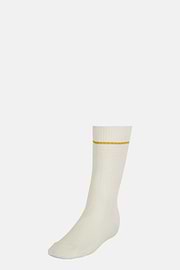 Cotton Blend Jacquard Socks, Cream, hi-res