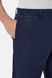 Pantalon En Lin, bleu marine, hi-res