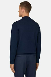 Bomber In Cotone, Navy, thumb, 3