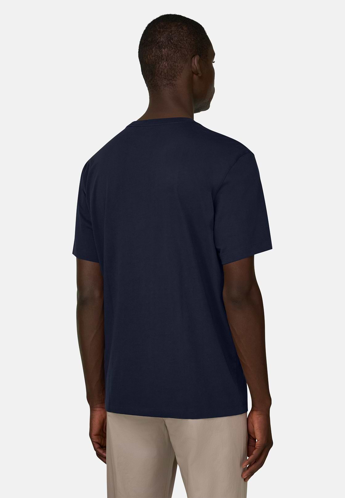 Cotton Tshirt, Navy blue, hi-res, 3