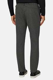 Trousers in Technical Jersey, Dark Grey, thumb, 5