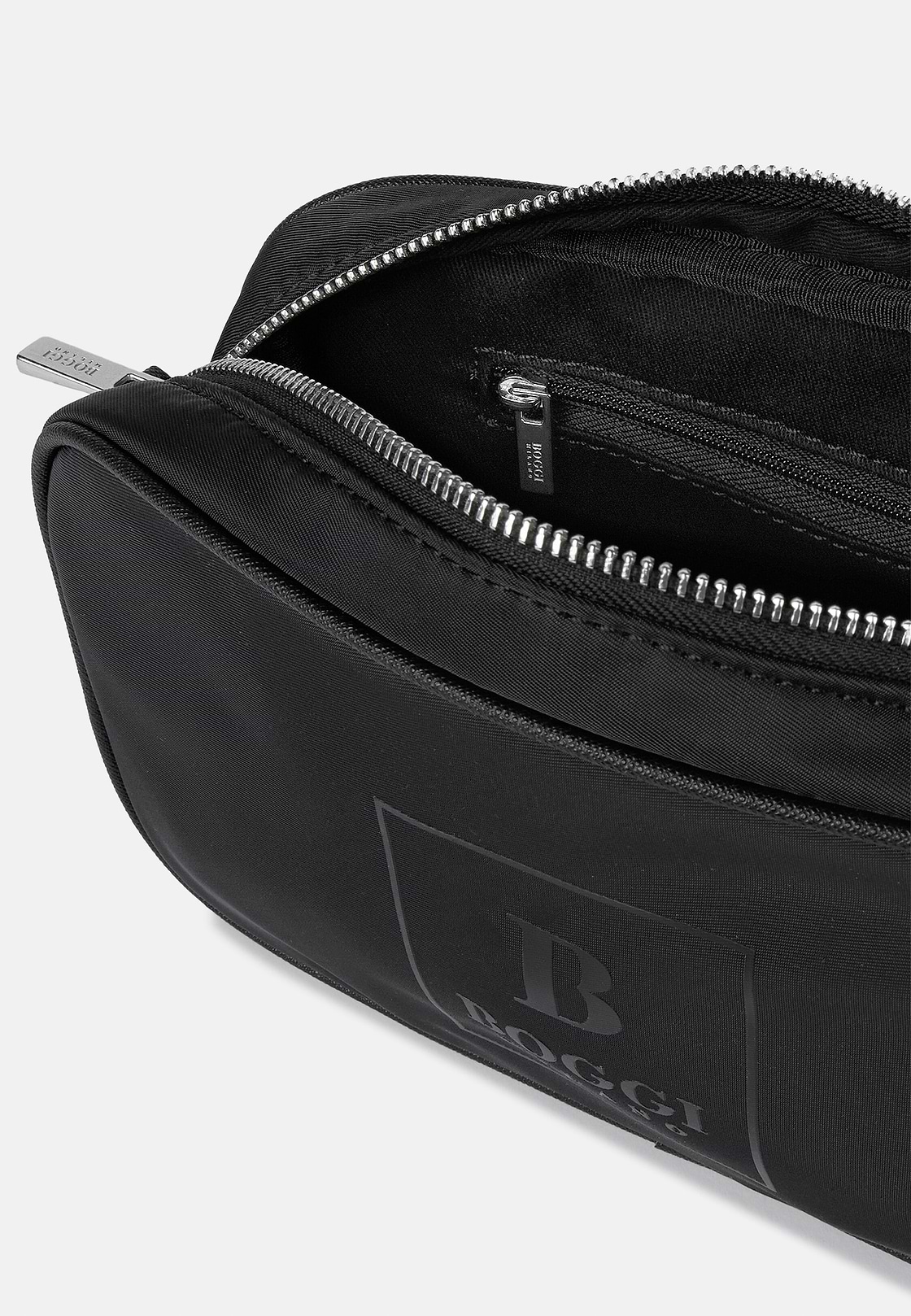 Clutch in technical fabric, Black, hi-res