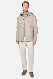 Kasjmier schakel overhemdblazer, Beige, hi-res