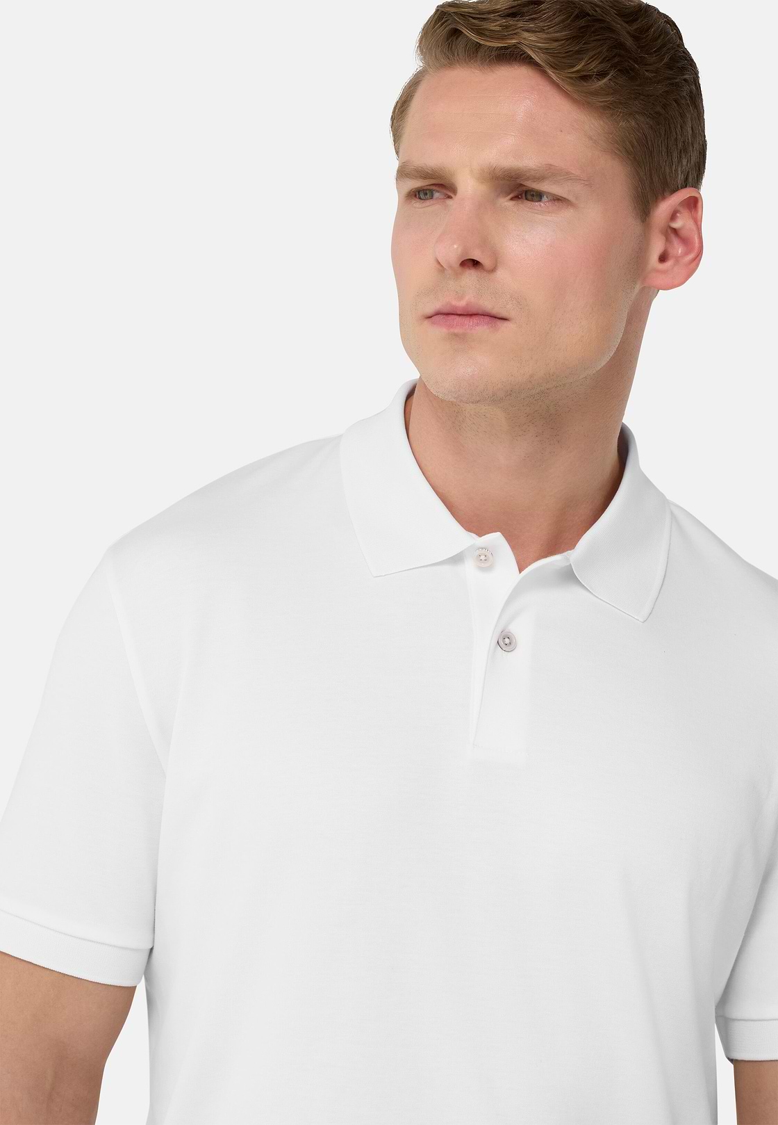 Jersey Polo Shirt, White, hi-res