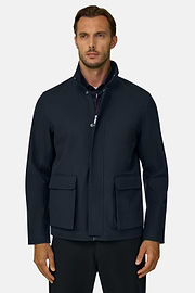 Bomberjacke aus technischem Gewebe B Tech, Navy blau, thumb, 1