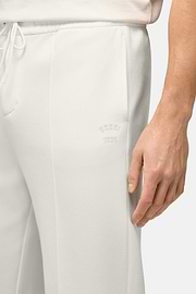 Cotton Blend Fleece Trousers, Cream, hi-res