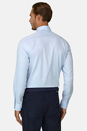 Shirt in Cotton Twill Regular Fit, Light Blue, thumb, 6