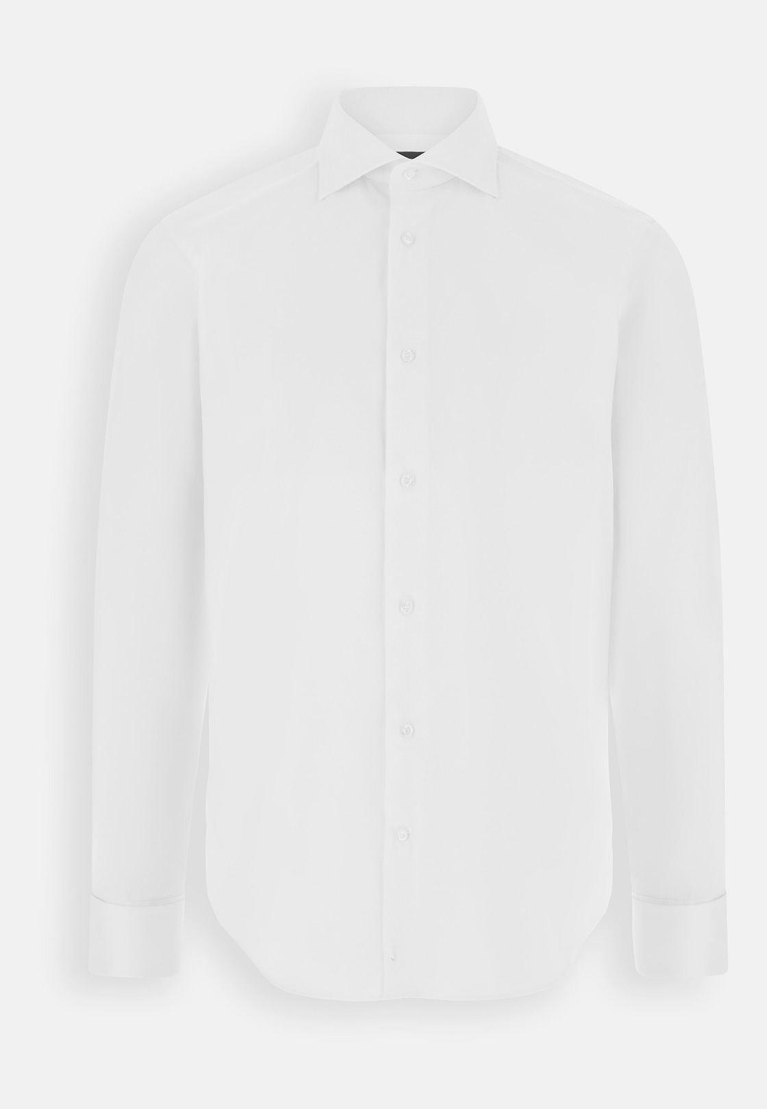 Slim Fit Pinpoint Cotton Shirt, White, hi-res, 7