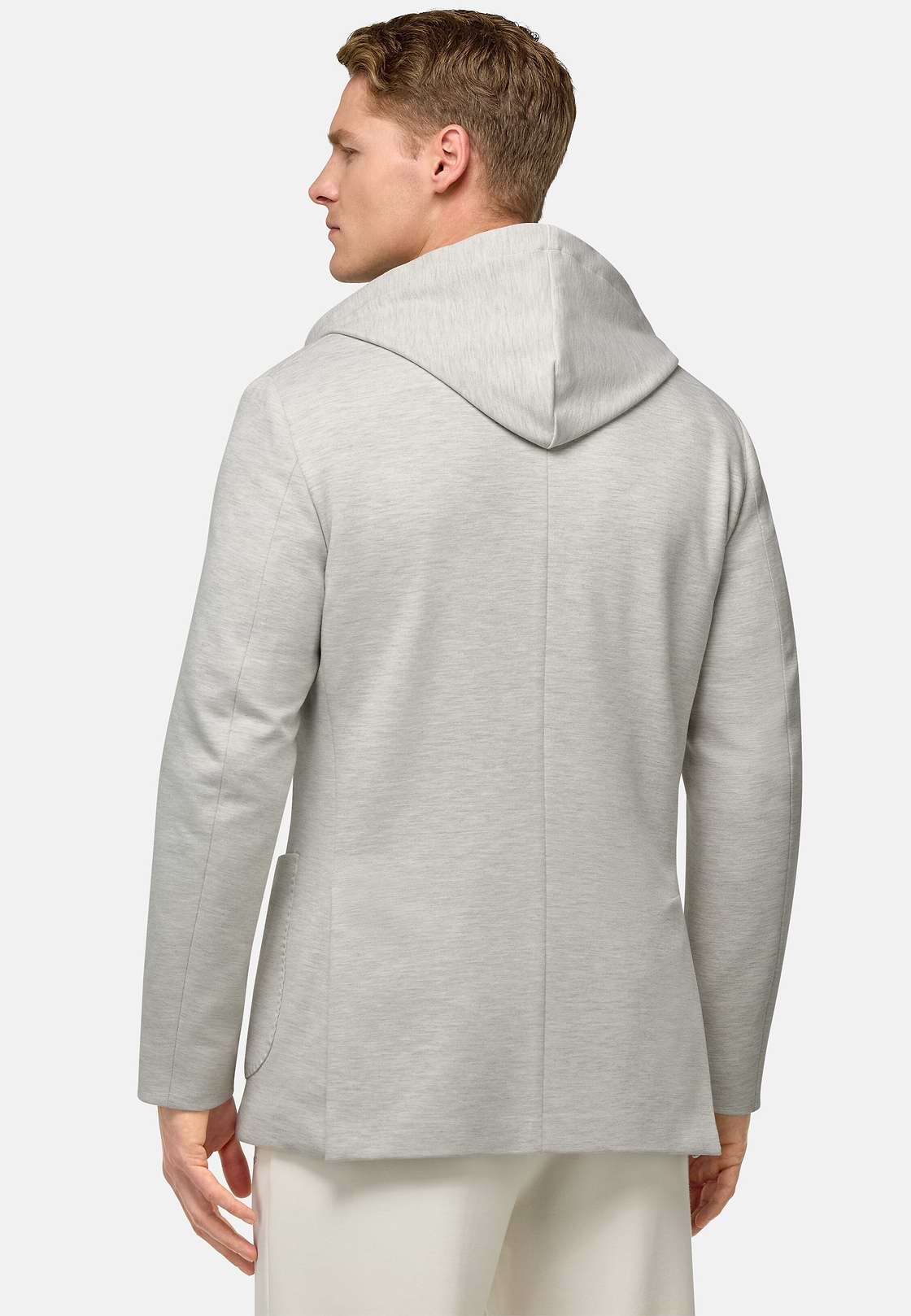 Madison Cotton Blend Sweatshirt Jacket, Light grey, hi-res