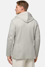 Madison Cotton Blend Sweatshirt Jacket, Light grey, hi-res