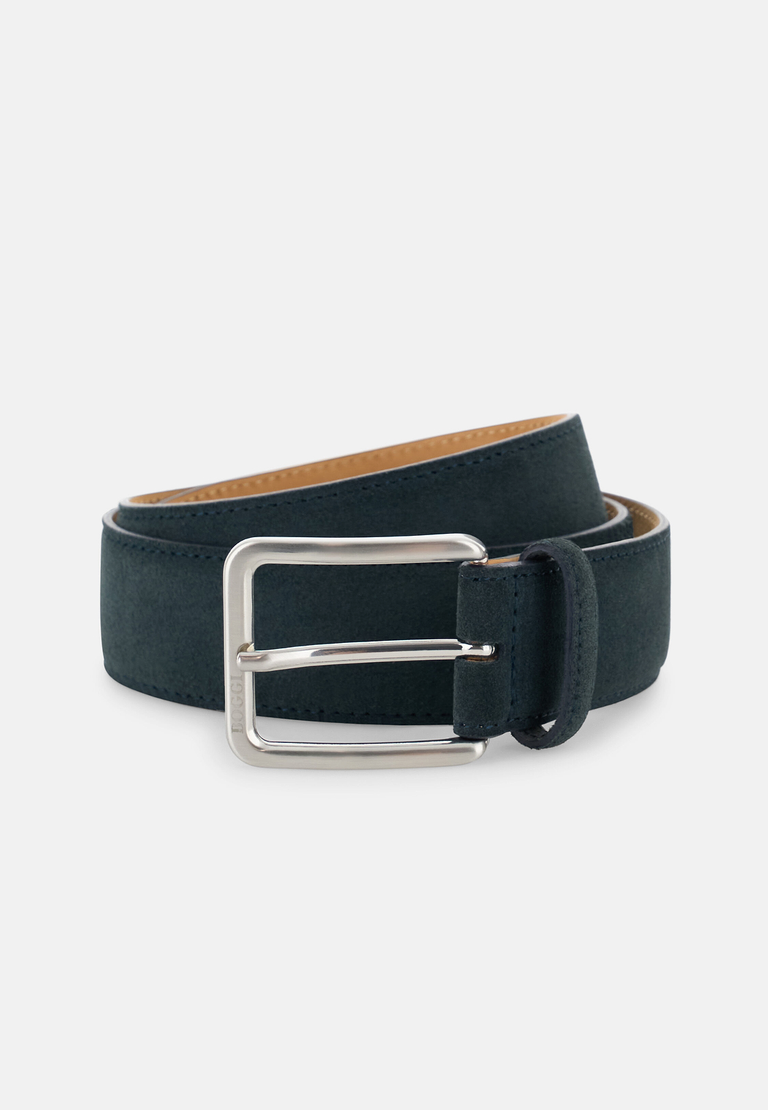 Cintura In Pelle Scamosciata, Navy, hi-res, 1
