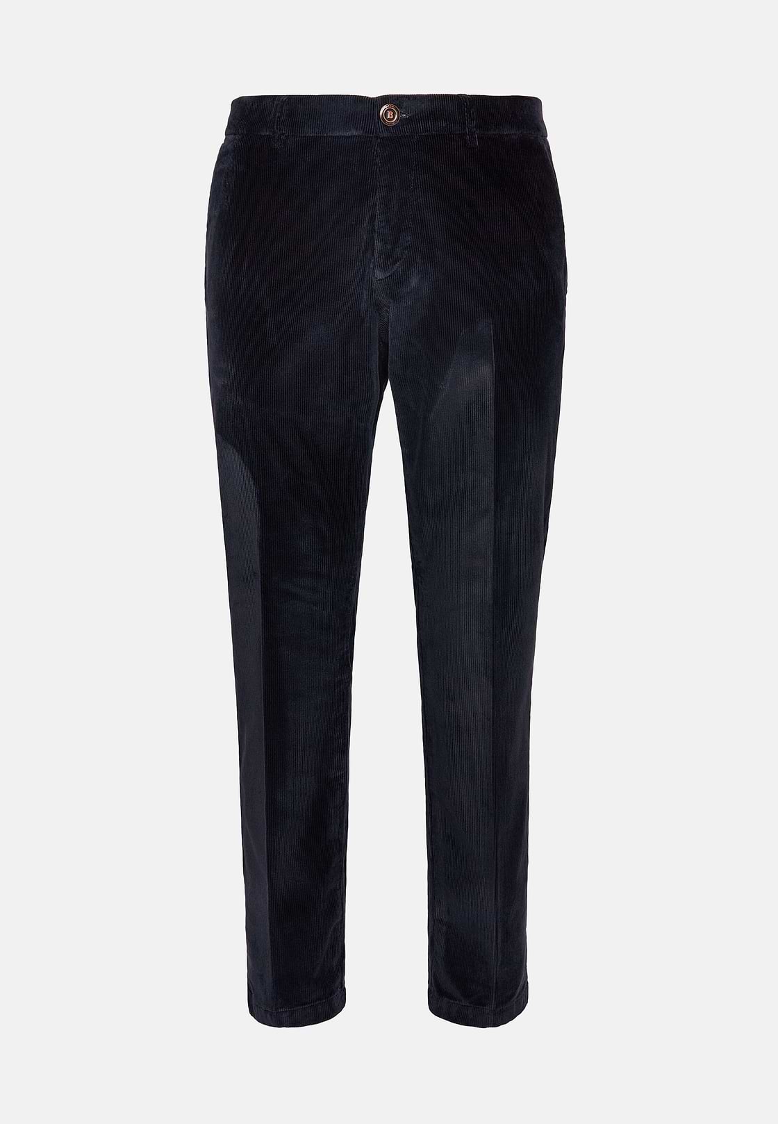 Pantalon En velours Extensible, bleu marine, hi-res