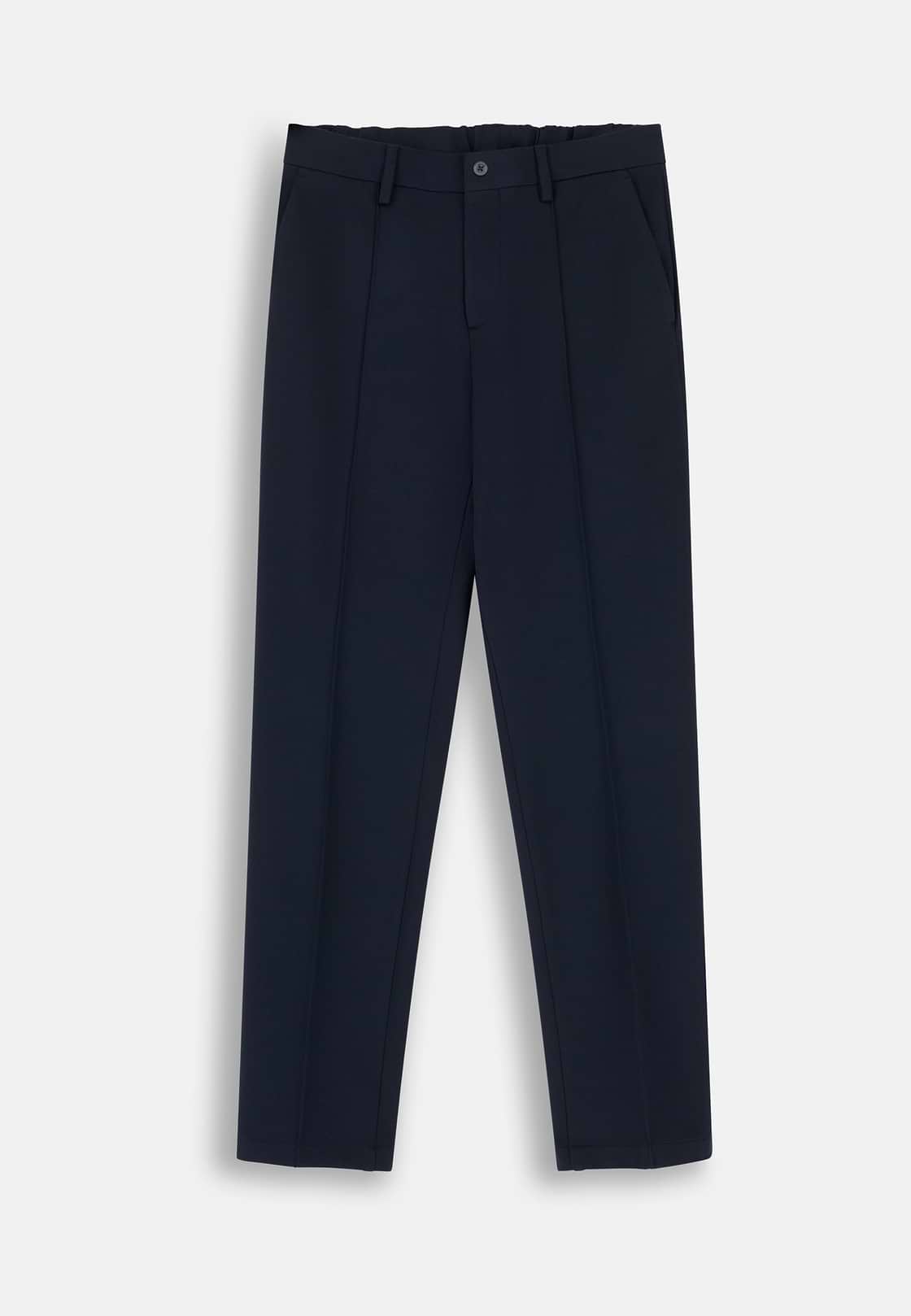 Broek City in Gemengd Katoen Jersey, Navy blue, hi-res, 6
