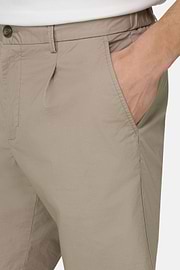 Bermuda In Cotone Con Coulisse, Taupe, thumb, 4