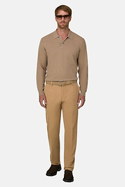 Pantalon en Coton Extensible, Biscuit, thumb, 2
