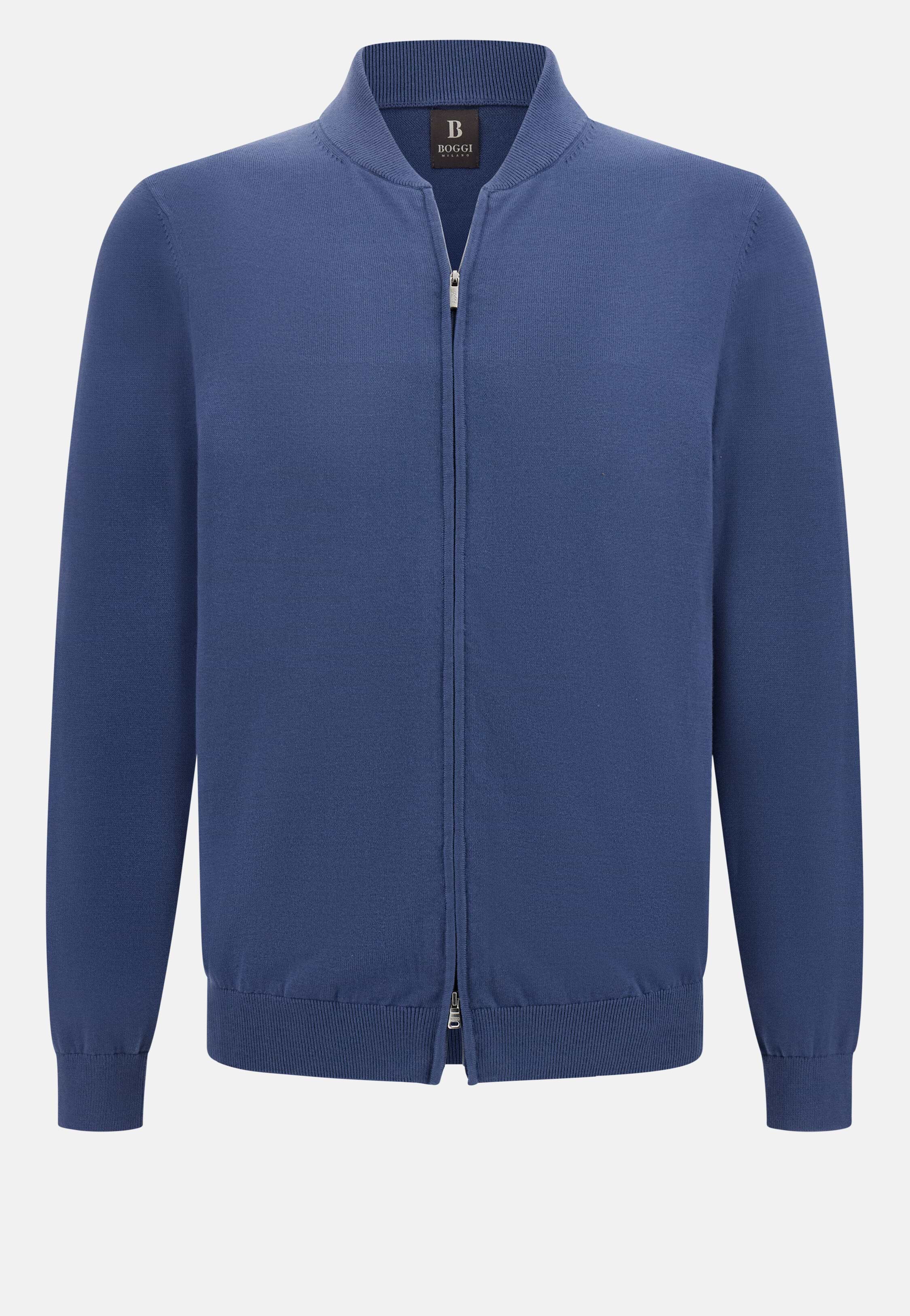 ☆VOCAVACA☆STICH KNIT BOMBER JACKET JACKET BOMBER DIN VISCOZĂ - SERMIKO CZ culoare ALBASTRU