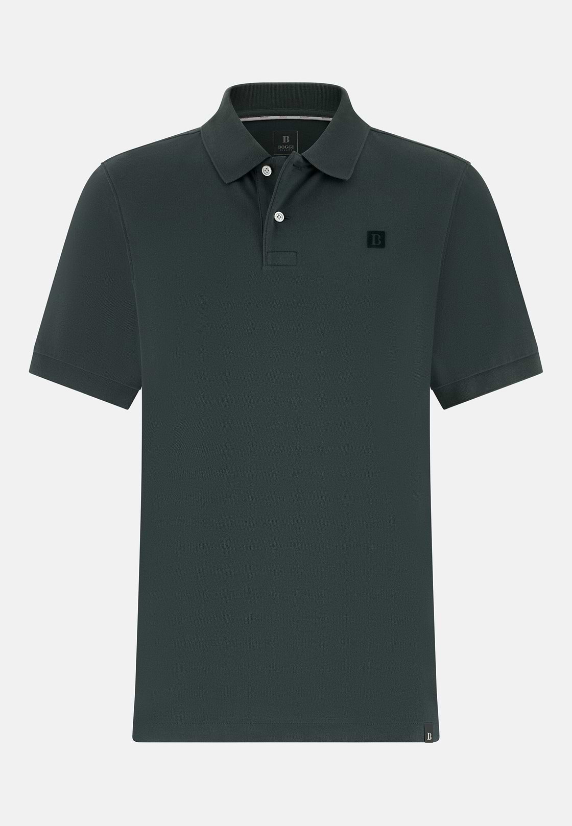 Polo In Pique Di Cotone Regular Fit, Verde, hi-res, 5