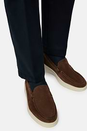 Suede Loafers, Brown, hi-res