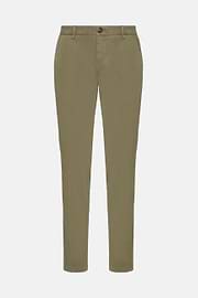 Pantaloni In Cotone Elasticizzato, Kaki, hi-res