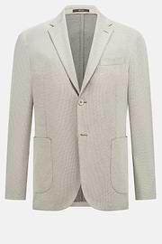 Beige B-Jersey Cotton Blend Jacket, Beige, hi-res