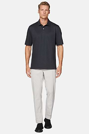 High-Performance Piqué Polo Shirt, Charcoal, hi-res